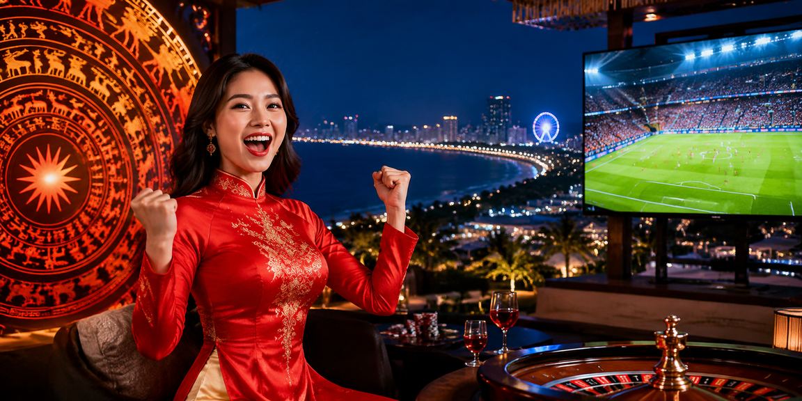 Cảnh thành phố Đà Nẵng về đêm, người dùng thể thao trực tuyến trên điện thoại