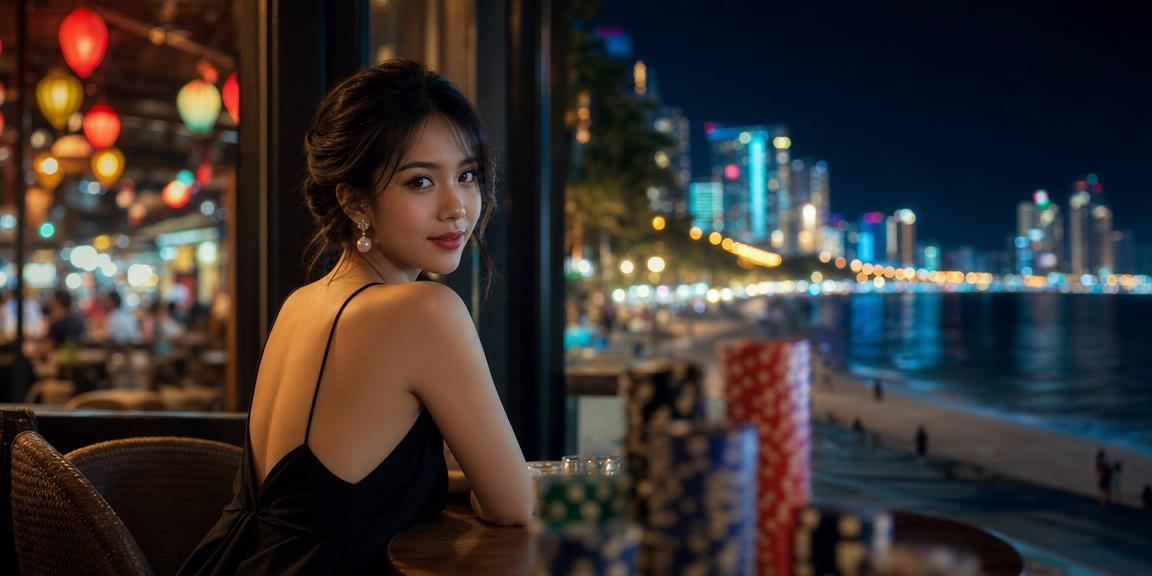 Khung cảnh thư giãn tại Nha Trang, người dùng theo dõi thể thao trực tuyến với cà phê
