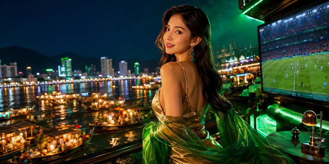 Người dùng tại Quy Nhơn xem kèo thể thao trên bãi biển bằng điện thoại di động